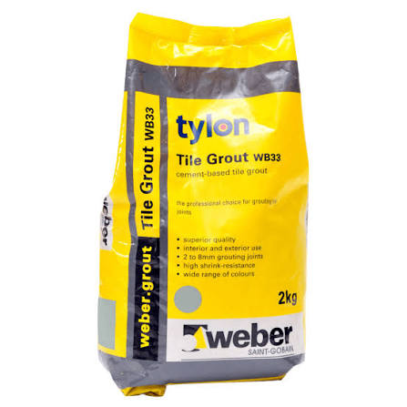 Grout color= silver grey(P/20)