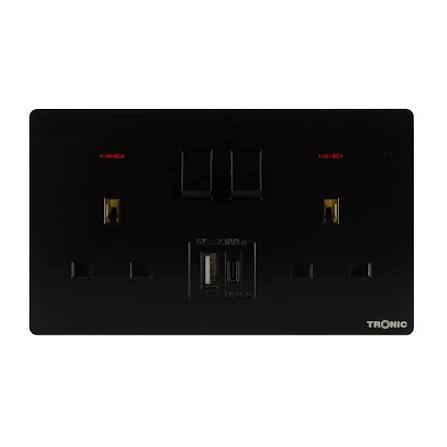 Dauble USB black switch
