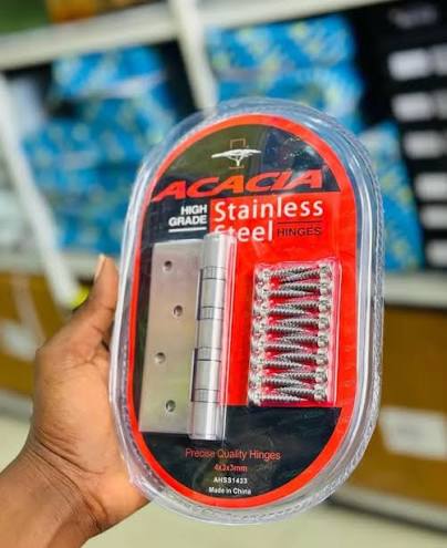 Bawaba za stainless steel ya card 4x3x3 Acacia(P/60)