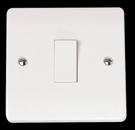 SWITCH PLATE 1GANG 1WAY