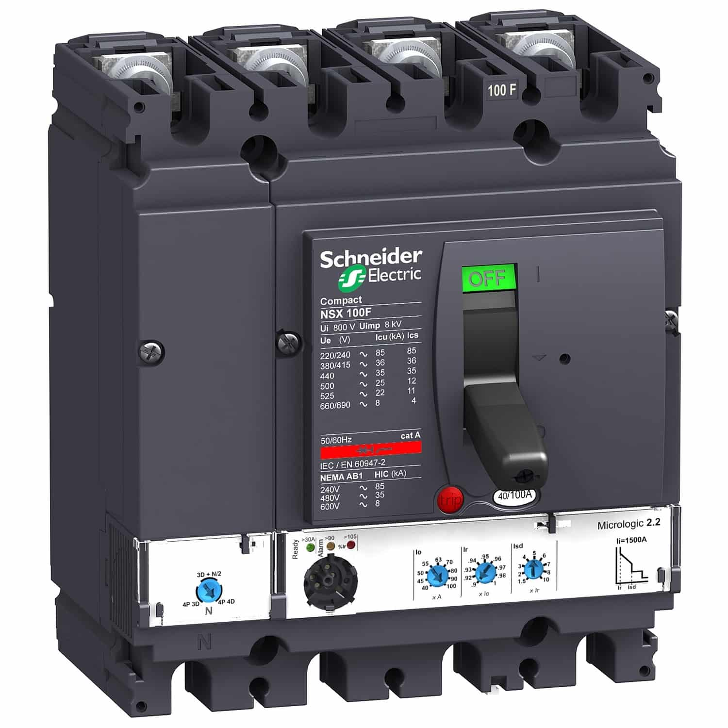 MCCB 4P 100A
