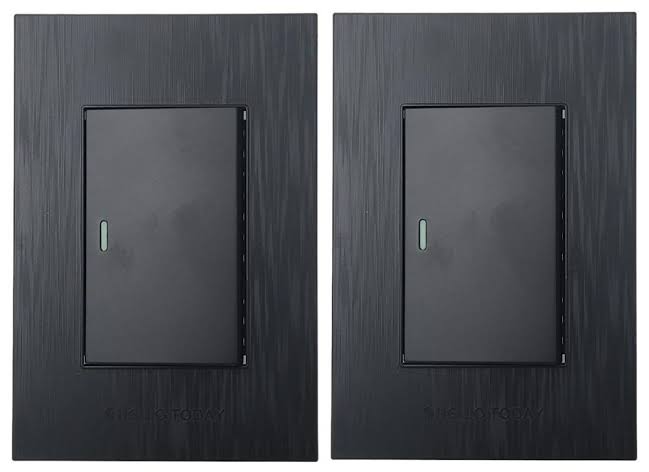 1 gaang 2 way black switch