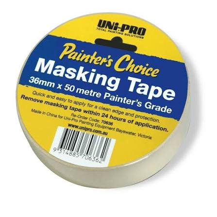 Masking tape size=1",color= yellow, length=50y(P/36)
