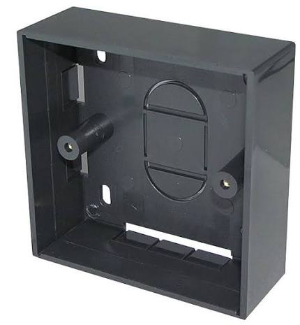 Surface box single black